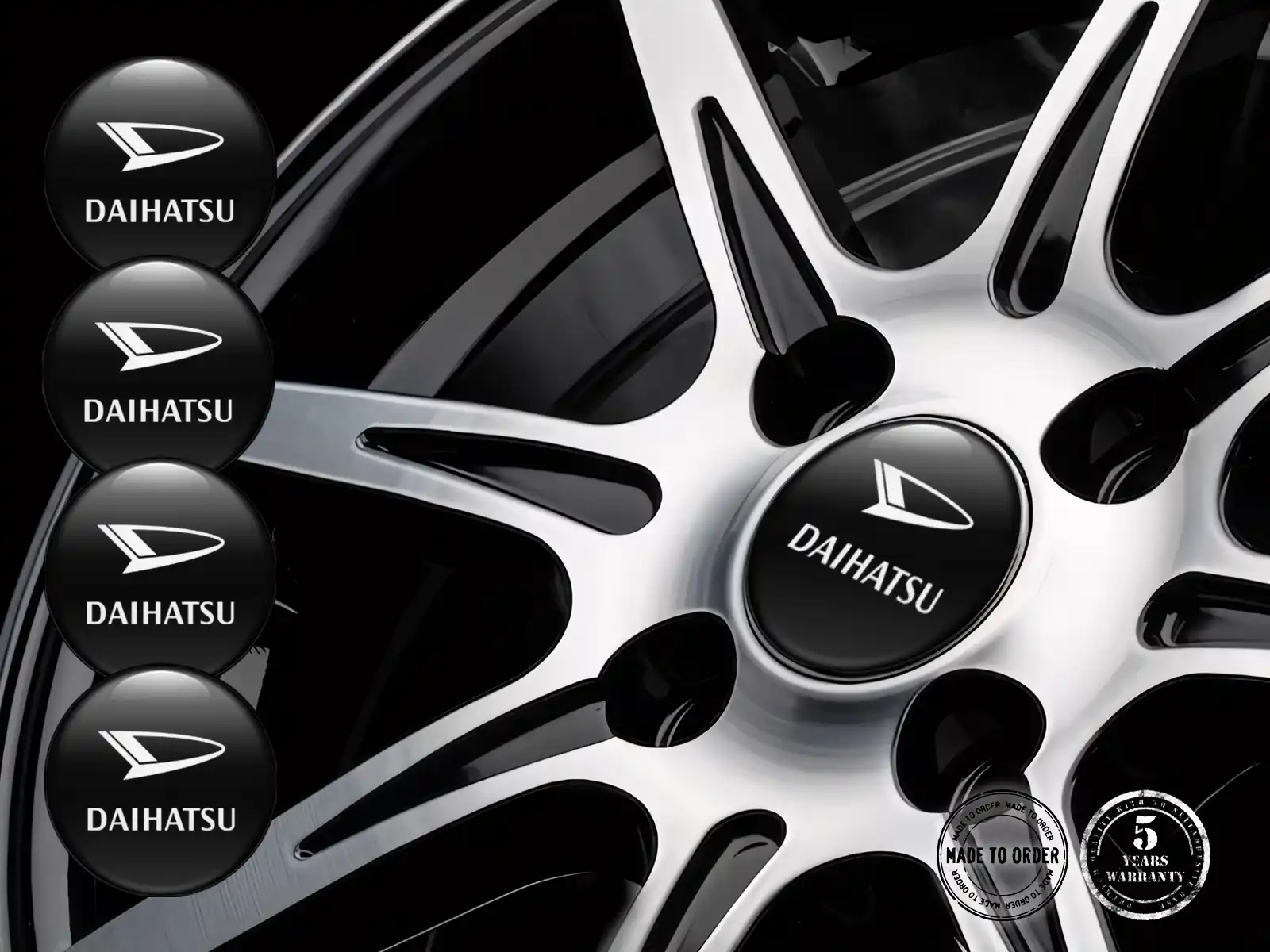 Daihatsu Radaufkleber Edition Luxus-Silikon-Stil